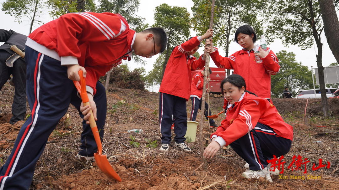 县观湘中学: 春暖三月学雷锋 我为青山添新绿-衡山县人民政府门户网站