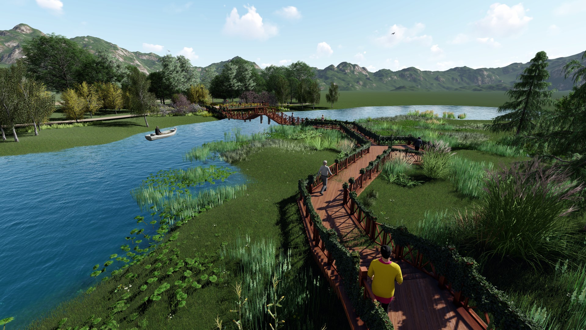 湖南衡山萱洲国家湿地公园湿地广场二期工程巡护道路工程概念设计文本